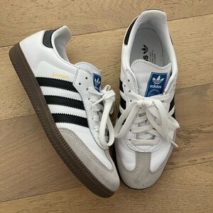 Adidas Samba White and Black Trainers